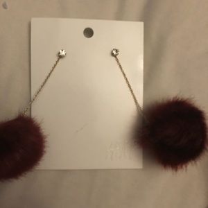 Red H&M earrings